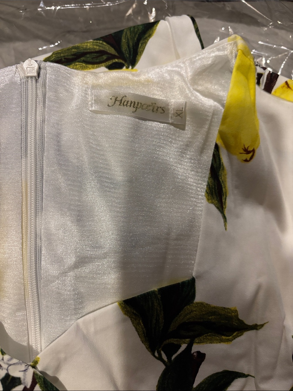 White and Yellow Lemon Women's Dress